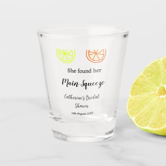 Verre A Shot Mariée au citron Main Squeeze personnalisable (Devant)