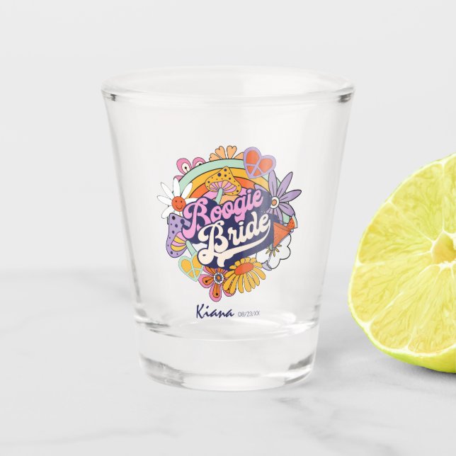 Verre A Shot Mariée Boogie des années 70 Groovy ID929 (Devant)