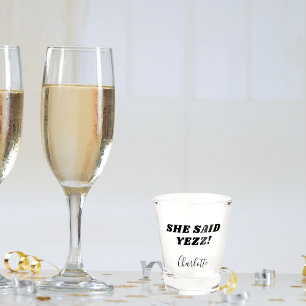 Verre A Shot Mariée elle a dit oui nom enterrement de vie de je