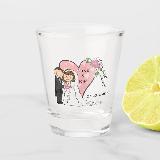 Verre A Shot Mariée et  mariage (Devant)