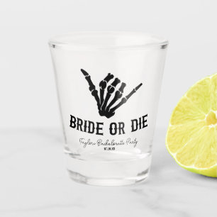 Verre A Shot Mariée ou mort Rockstar Skeleton Bachelorette Part