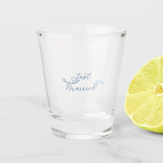 Verre A Shot Mariés add nom couple date année sim mariage (Devant)
