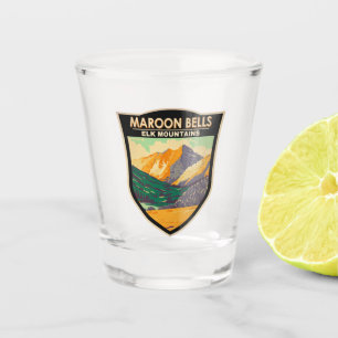 Verre A Shot Maroon Bells Elk Mountains Colorado Vintage