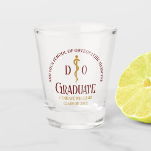Verre A Shot Maroon Osteopathic Médicale School Graduation