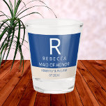 Verre A Shot Marseille Bleu Chic Mariage Monogramme Faveurs<br><div class="desc">Customisez ces Lunettes de vue chic Marseille Bleu comme cadeaux de mariée personnalisés et/ou faveurs amusantes pour tous vos invités mariages. Conçues en bleu marine et associées à un écru crémeux, ces lunettes mariages sont faciles à customiser pour vous permettre de créer des faveurs de mariage uniques. Pour créer une...</div>