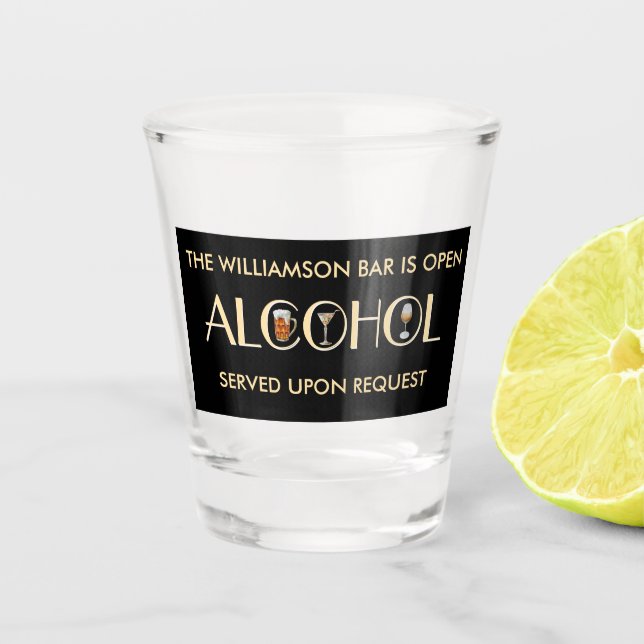 Verre A Shot Martini vin de bière unique et élégant Nom (Devant)