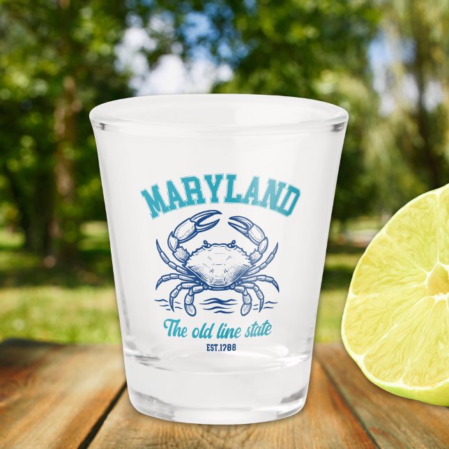 Verre A Shot Maryland Old Line State Crab  (Créateur téléchargé)