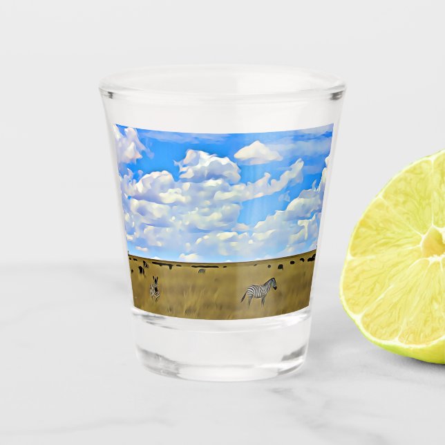 Verre A Shot Masai Mara Zebra (Devant)