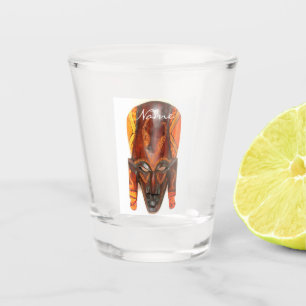 Verre A Shot Masque en bois découpé par Africain