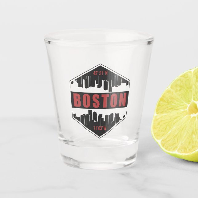 Verre A Shot Massachusetts de Boston (Devant)