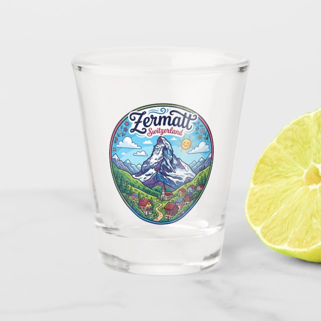 Verre A Shot Matterhorn, Zermatt Suisse (Devant)