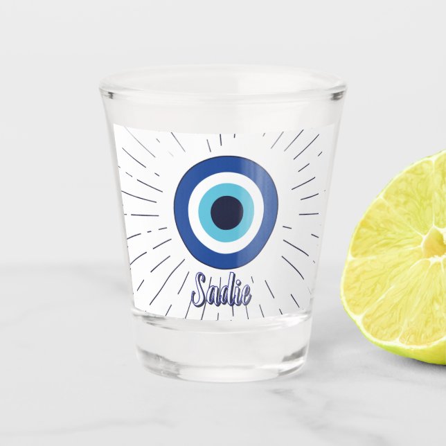Verre A Shot mauvais œil personnalisable (Devant)