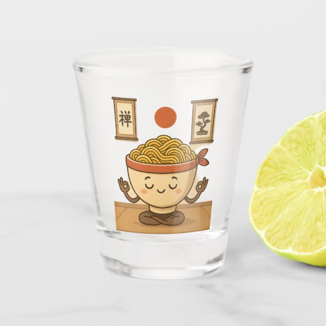 Verre A Shot Méditation des nouilles Zen (Devant)
