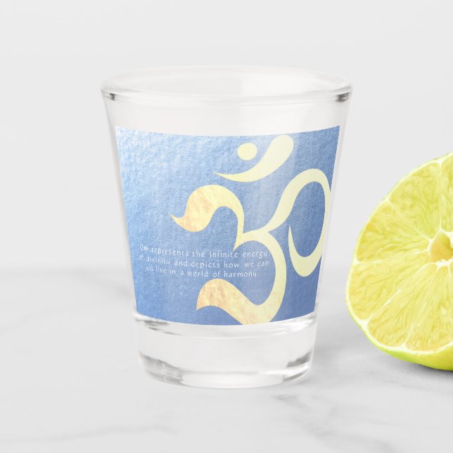 Verre A Shot Méditation Yoga Instructeur Vie Coach OM Citations (Devant)