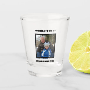 Verre A Shot Meilleur grand-père du monde Photo personnalisée