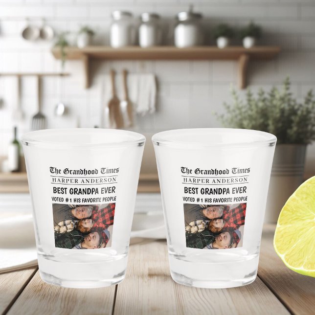 Verre A Shot Meilleur grand-père Jamais Custom Journal Photo (Créateur téléchargé)