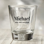 Verre A Shot Meilleur monogramme jamais réalisé par le Frère<br><div class="desc">Donnez au meilleur frère un verre de tir personnalisé avec son nom de monogramme dans une élégante typographie serif. Si nécessaire,  modifiez la taille de la police dans l'outil de conception pour des noms plus longs ou plus courts.</div>