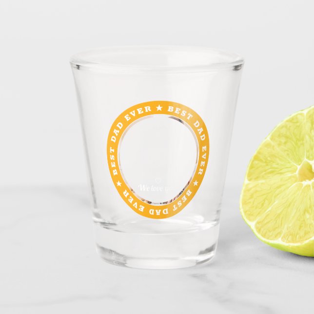 Verre A Shot Meilleur papa jamais moderne Star Photo personnali (Devant)