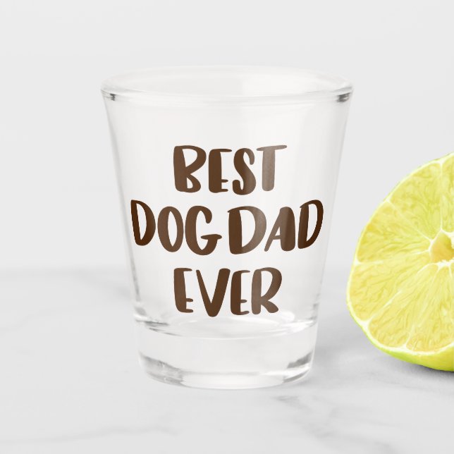 Verre A Shot Meilleur père de chien (Devant)
