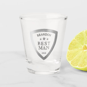 Verre A Shot Meilleur Témoin Bouclier Argent