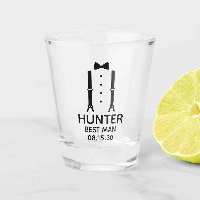 Verre A Shot Meilleure Cravate Black Bow Homme (Devant)