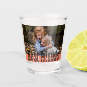 Verre A Shot Meilleurs amis avec un nom personnalisé et une ph