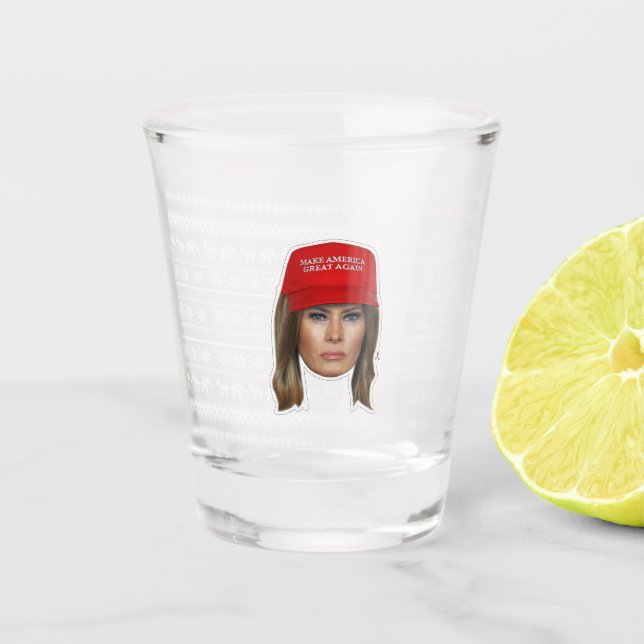 Verre A Shot Melania Trump MAGA Noël (Devant)