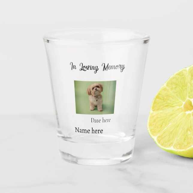 Verre A Shot mémoire affectueuse souvenir à personnaliser avec  (Devant)