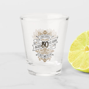 Verre A Shot Mens Funny Whiskey 50e anniversaire