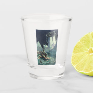 Verre A Shot Mer des Sargasses Faucheur et Naufrage du Titanic