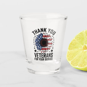 Verre A Shot Merci aux vétérans Jour des vétérans militaires du
