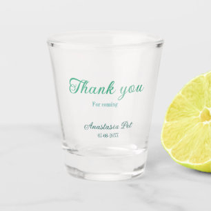 Verre A Shot Merci d'être venu à la fête d'anniversaire nom dat