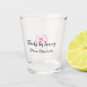 Verre A Shot merci d'être venu nom du texte message rose arc f