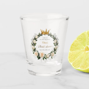 Verre A Shot Merci Roses Blanches & Gypsophiles