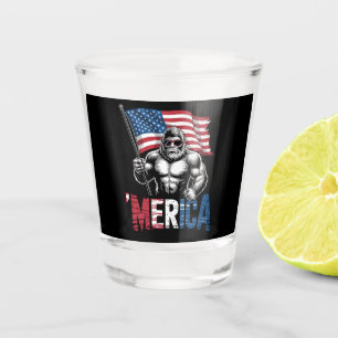 Verre A Shot Merica Bigfoot Drapeau Américain Patriotique 4 Jui
