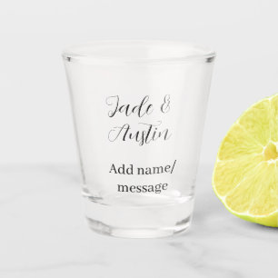 Verre A Shot message de nom de couple de mariage date romantiqu