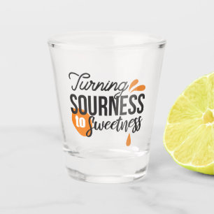 Verre A Shot Message de vie positif - Transformer l'acide en su