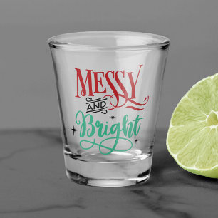 Verre A Shot Messet brillant   Funny Festive Christmas Pun
