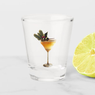 Verre A Shot Mi-siècle Moderne Champagne de Noël Cocktail