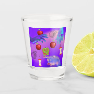 Verre A Shot Mikitiez crâne rouge toxique pomme vegan été