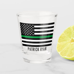 Verre A Shot Military Thin Green Line American Flag Ajouter un