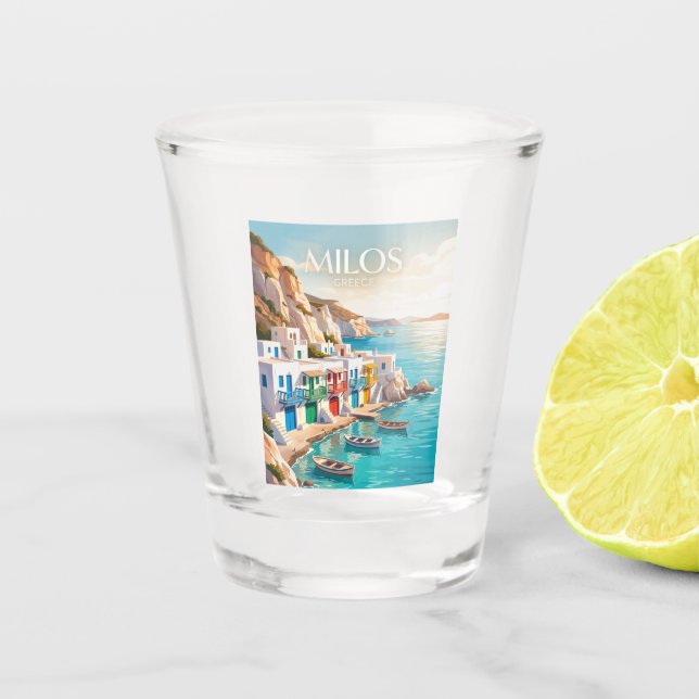 Verre A Shot Milos Grèce (Devant)