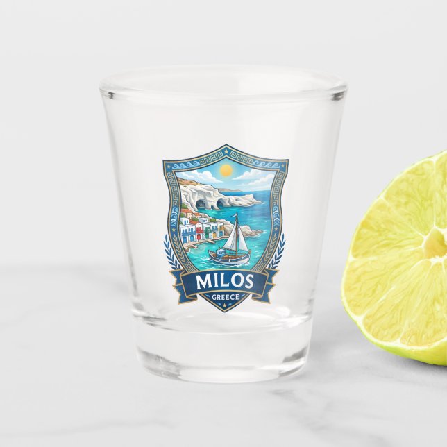 Verre A Shot Milos Grèce (Devant)