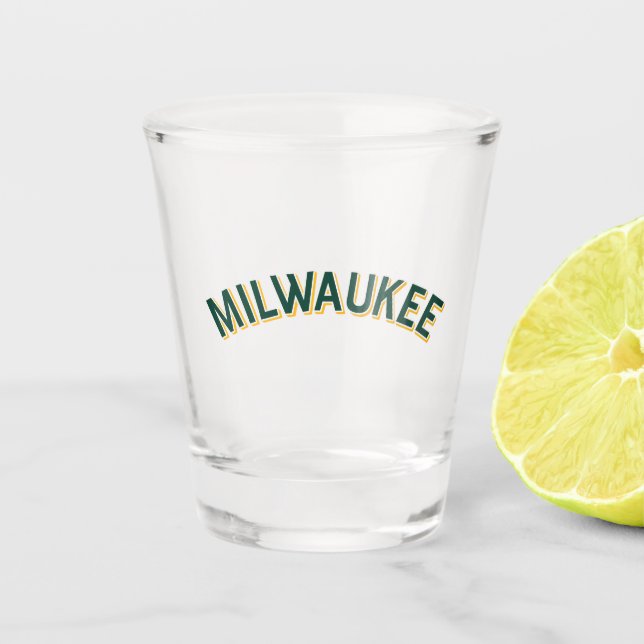 Verre A Shot Milwaukee, Wisconsin Arc Vintage (Devant)
