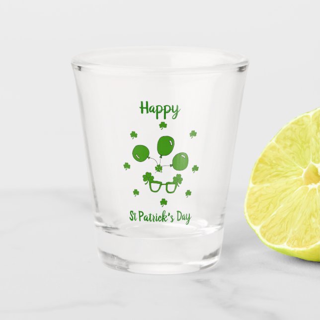 Verre A Shot Mini Mignonne Bonne St Patrick Joyeuse Journée (Devant)