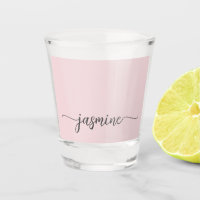 Minimaliste Monogramme Rose Pâle Simple Écriture F