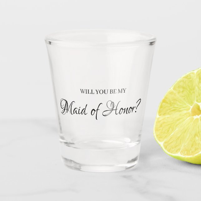 Verre A Shot Minuscule, mignonne et élégante serez-vous ma serv (Devant)