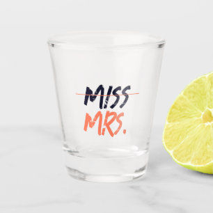 Verre A Shot Miss To Mrs. Lancer de bouquet de mariage