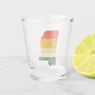 Verre A Shot Mississippi Vintage Retro Sunset carte en état de