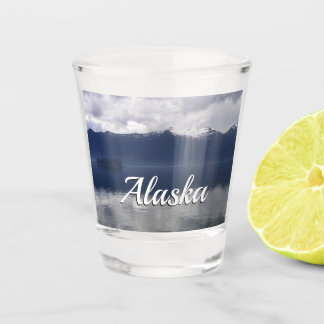 Verre A Shot Misty Alaskan Sea dans les tons bleu